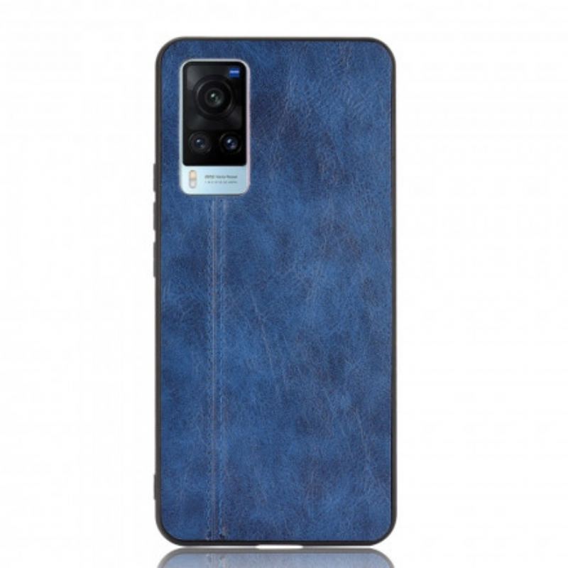 Coque Vivo X60 Effet Cuir Couture