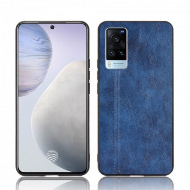 Coque Vivo X60 Effet Cuir Couture