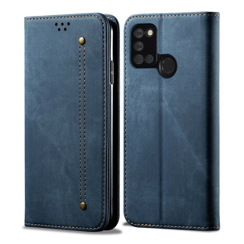 Flip Cover Realme 7i Tissu Jeans