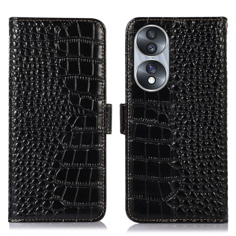 Housse Honor 70 Style Crocodile RFID