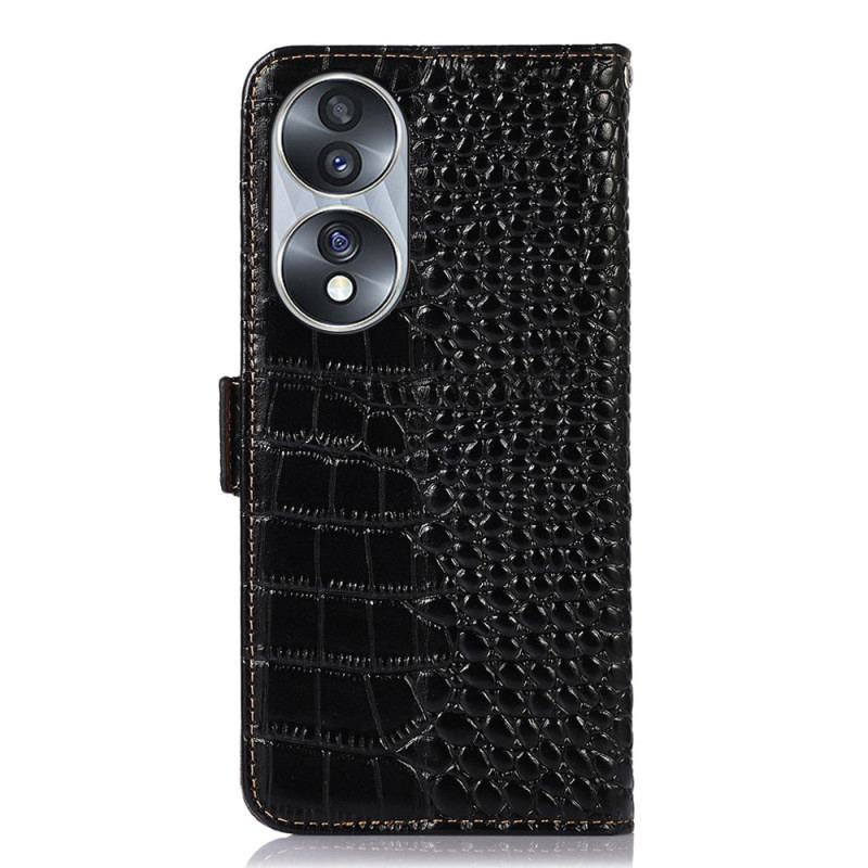 Housse Honor 70 Style Crocodile RFID