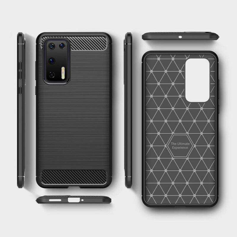 Coque Huawei P40  Fibre Carbone Brossée