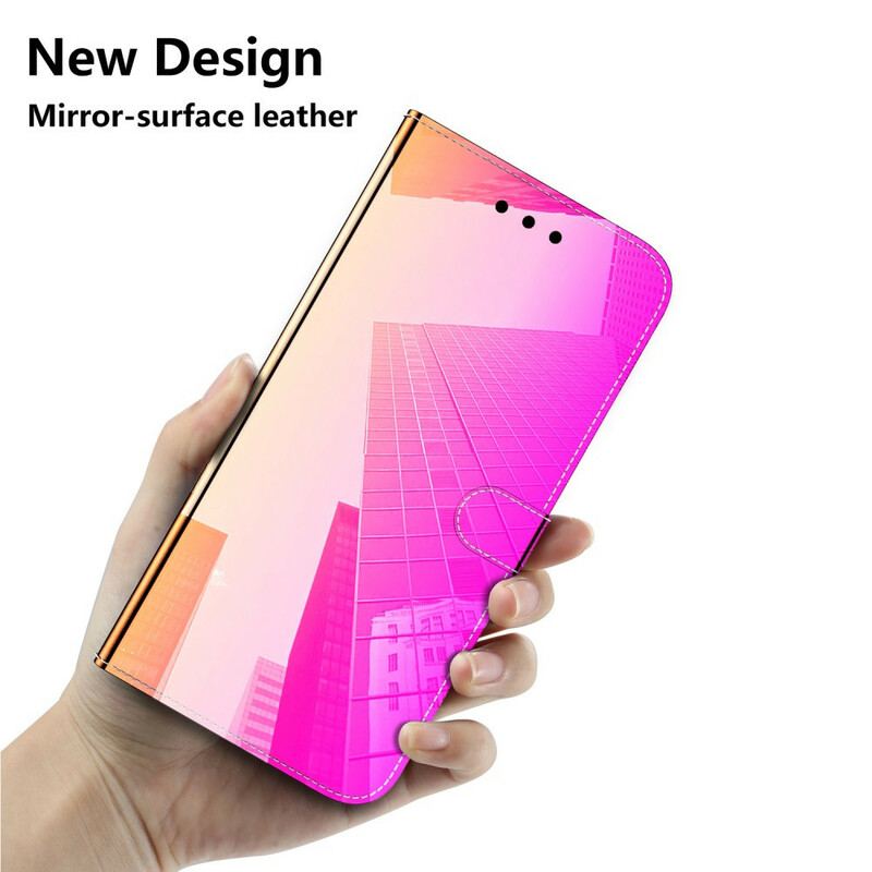 Housse Huawei P40 Simili Cuir Couverture MIroir