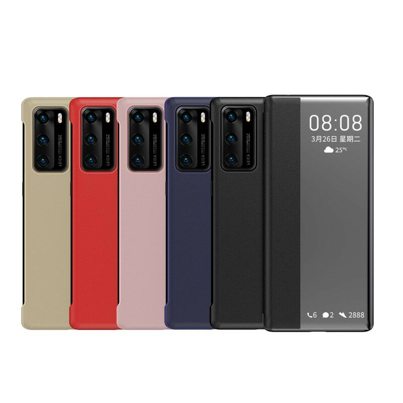 View Cover Huawei P40 Simili Cuir Window