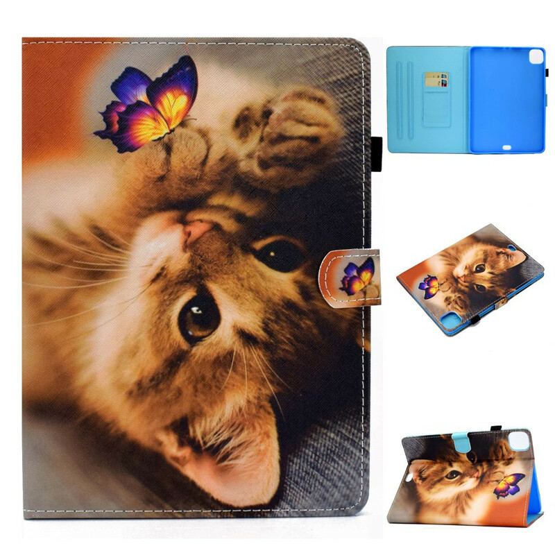 Housse iPad Air (2022) (2020) / Pro 11" Mon Chaton et Papillon