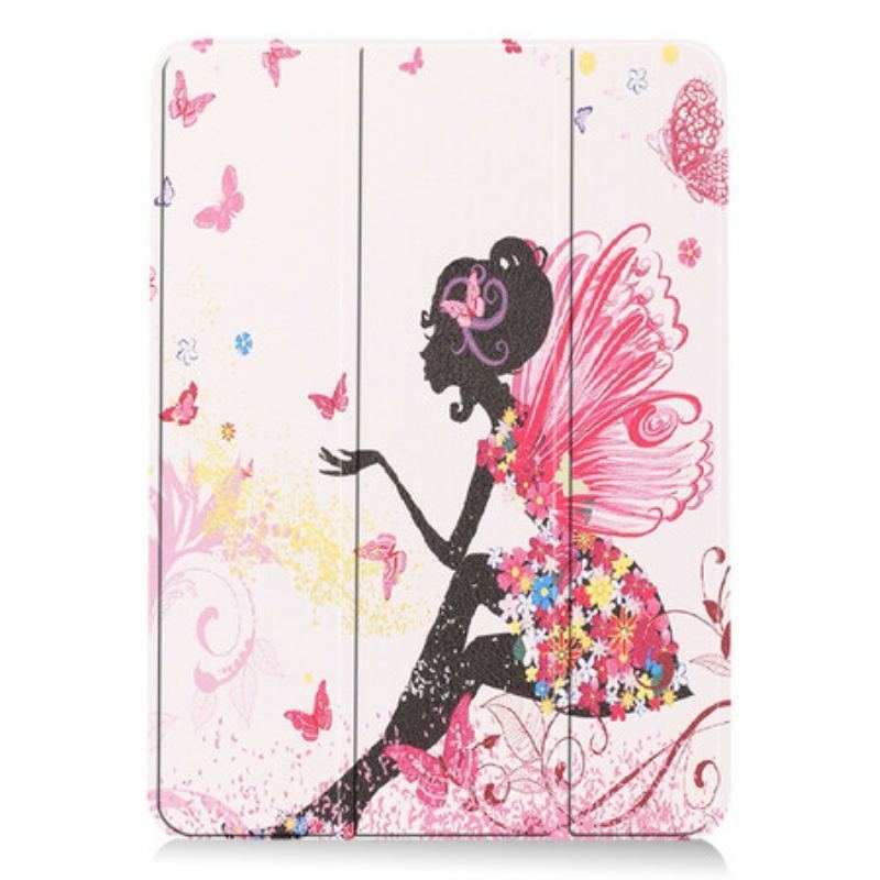 Smart Case iPad Air (2022) (2020) Simili Cuir Fée Florale