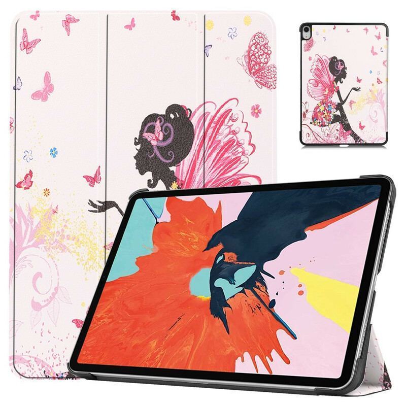 Smart Case iPad Air (2022) (2020) Simili Cuir Fée Florale