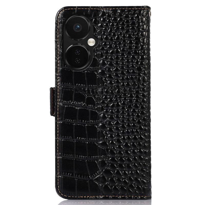 Housse OnePlus Nord CE 3 Lite 5G Style Crocodile RFID