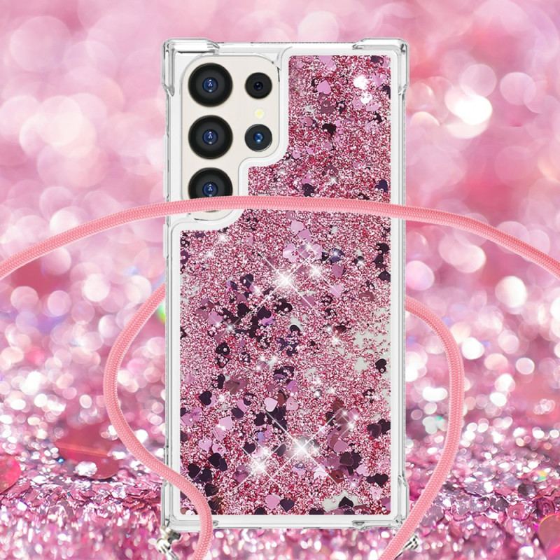 Coque à Cordon Samsung Galaxy S24 Ultra 5G Paillettes