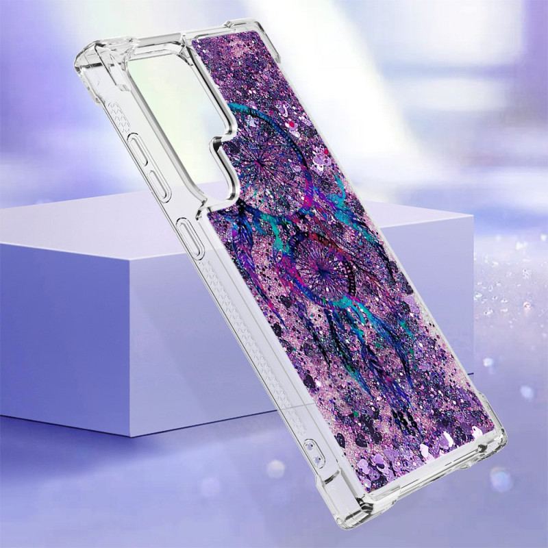 Coque Samsung Galaxy S24 Ultra 5G Paillettes Attrape Rêves