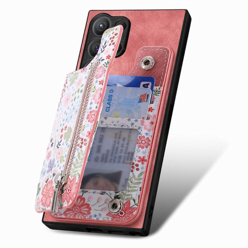 Coque Samsung Galaxy S24 Ultra 5G Portefeuille Intégré Florale