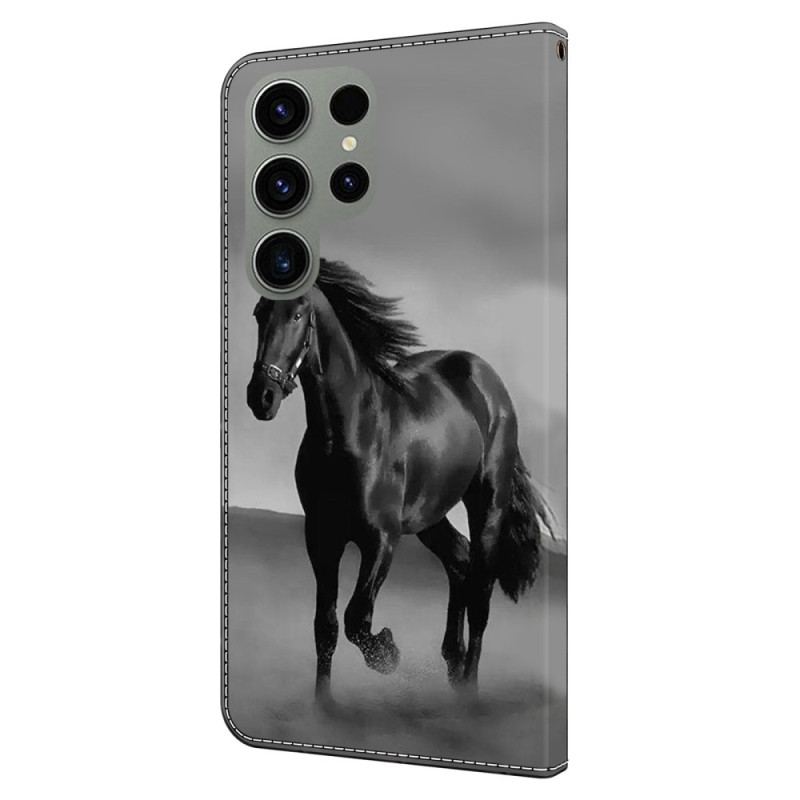 Housse Samsung Galaxy S24 Ultra 5G Cheval Noir