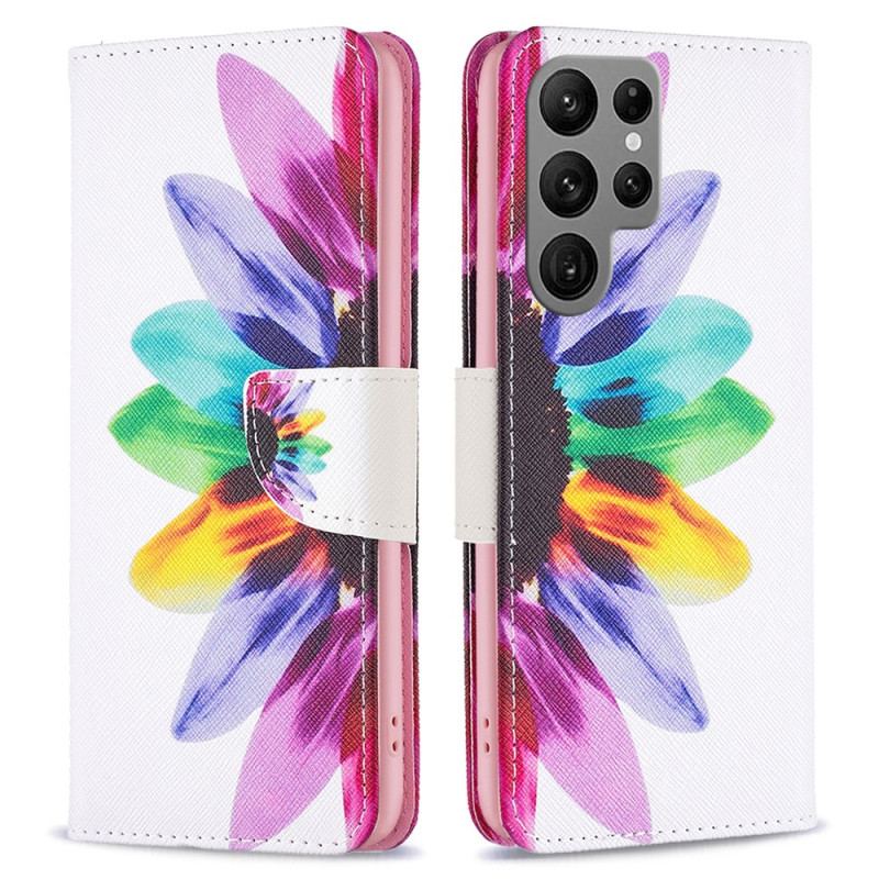 Housse Samsung Galaxy S24 Ultra 5G Fleur Aquarelle