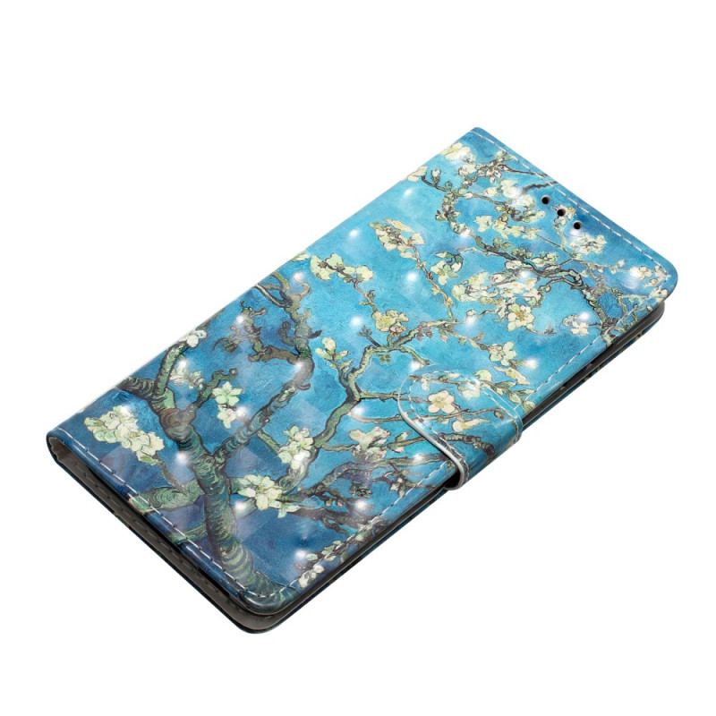 Housse Samsung Galaxy S24 Ultra 5G Fleurs d'Abricot à Lanière