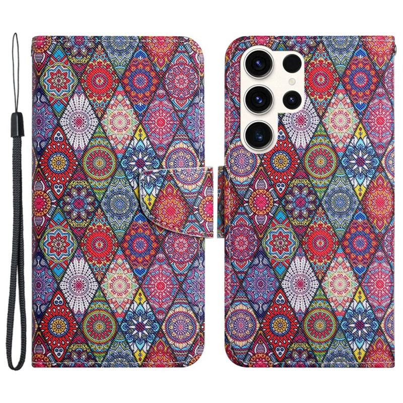 Housse Samsung Galaxy S24 Ultra 5G Kaleidoscope à Lanière