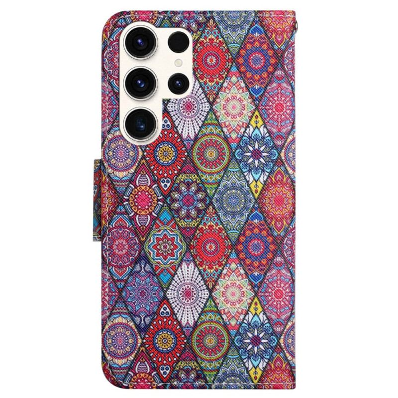 Housse Samsung Galaxy S24 Ultra 5G Kaleidoscope à Lanière