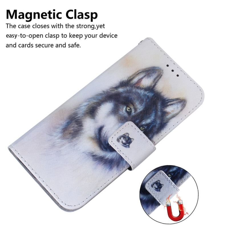 Housse Samsung Galaxy S24 Ultra 5G Loup Aquarelle