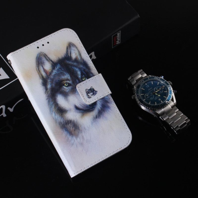 Housse Samsung Galaxy S24 Ultra 5G Loup Aquarelle