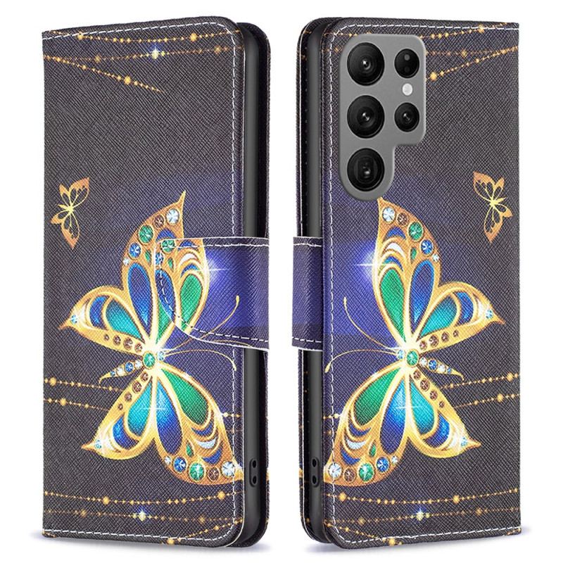 Housse Samsung Galaxy S24 Ultra 5G Papillon Bijoux