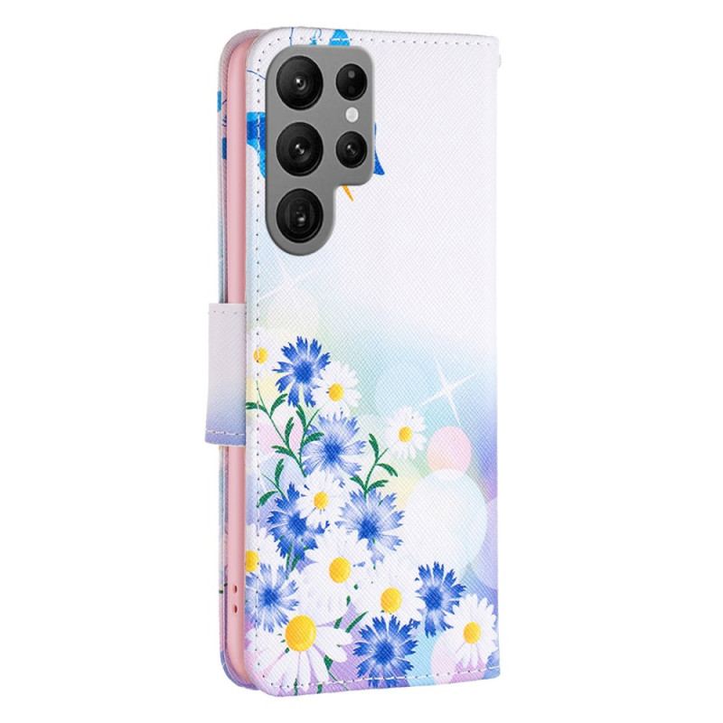 Housse Samsung Galaxy S24 Ultra 5G Papillons Aquarelle