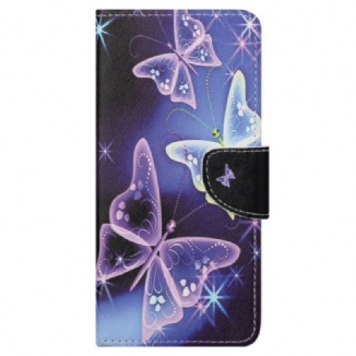 Housse Samsung Galaxy S24 Ultra 5G Papillons Scintillants