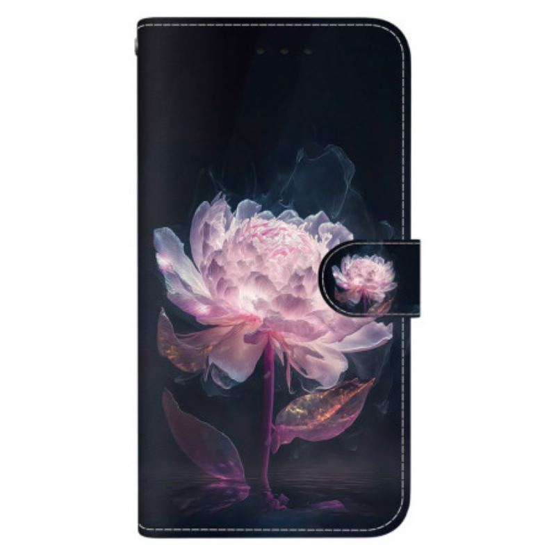 Housse Samsung Galaxy S24 Ultra 5G Pivoine Pourpre à Lanière