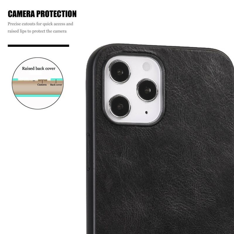 Coque iPhone 12 Pro Max Effet Cuir Élégance