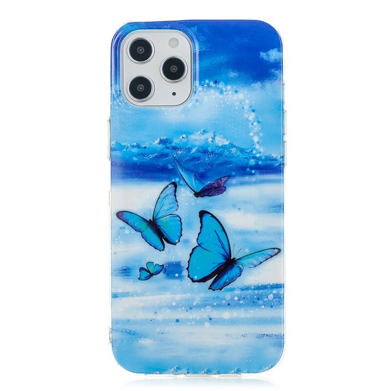 Coque iPhone 12 Pro Max Série Papillons Fluorescente