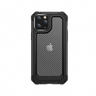 Coque iPhone 12 Pro Max Transparente Texture Fibre Carbone