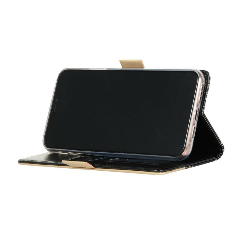 Housse iPhone 12 Pro Max Dentelle Porte-Monnaie à Lanière