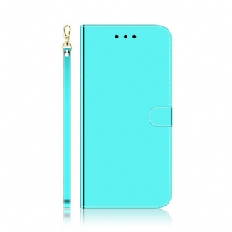 Housse iPhone 12 Pro Max Simili Cuir Couverture Miroir