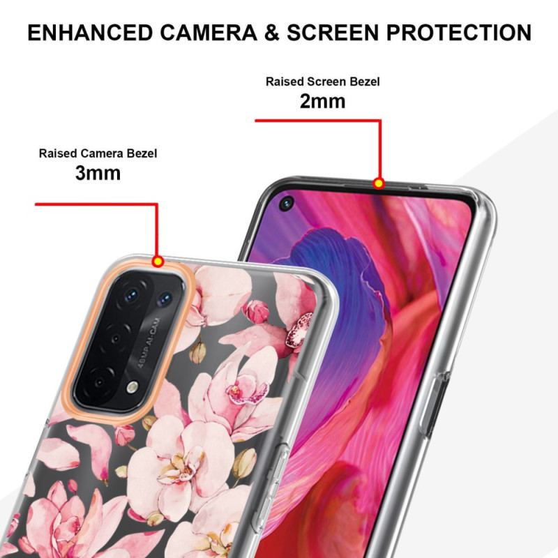 Coque Oppo A54 5G / A74 5G Transparente Florale