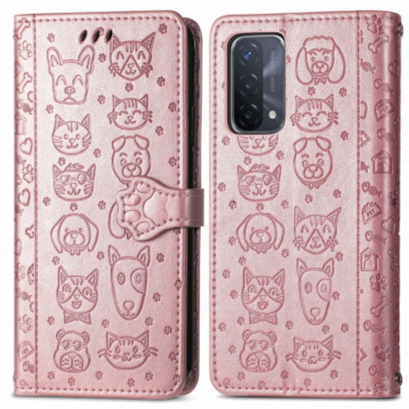 Housse Oppo A54 5G / A74 5G Animaux Animés