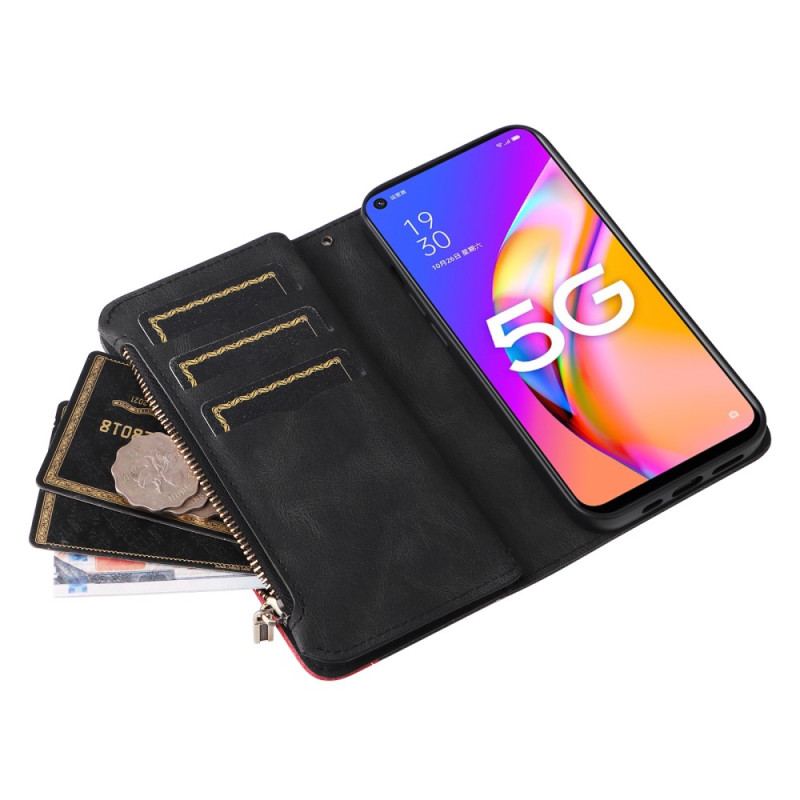 Housse Oppo A54 5G / A74 5G Bicolore avec Porte-Monnaie