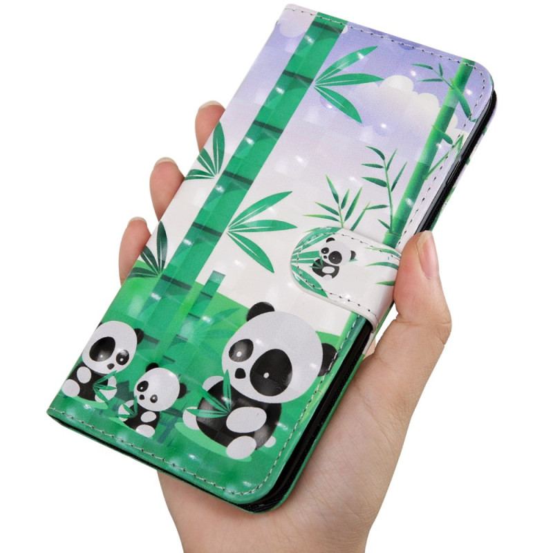 Housse Oppo A54 5G / A74 5G Panda avec Lanière