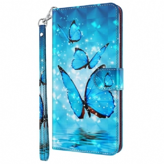 Housse Oppo A54 5G / A74 5G Papillons à Lanière