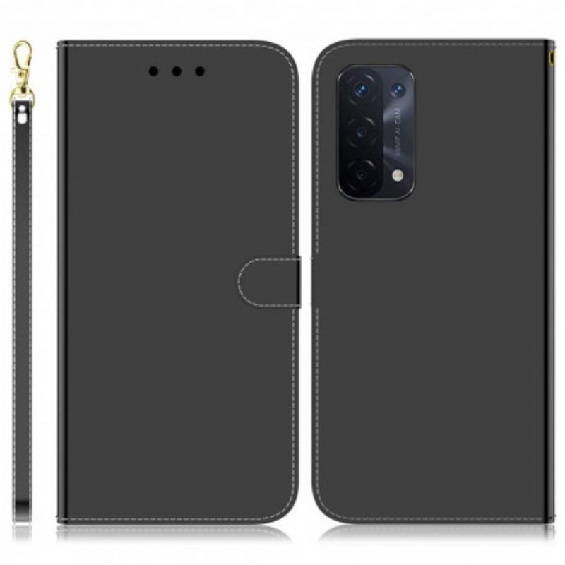 Housse Oppo A54 5G / A74 5G Simili Cuir Couverture MIroir