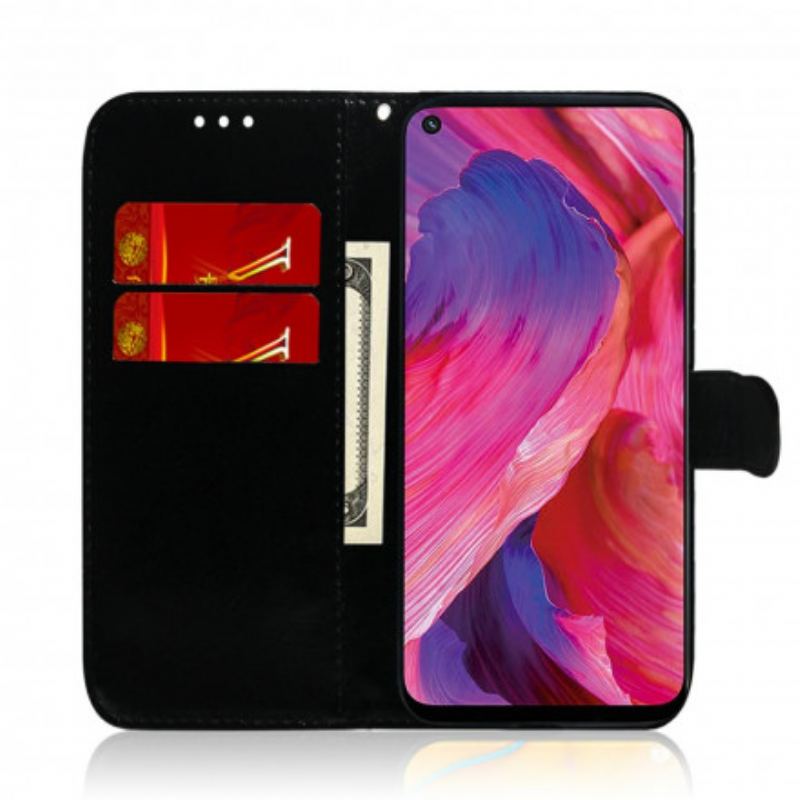 Housse Oppo A54 5G / A74 5G Simili Cuir Couverture MIroir