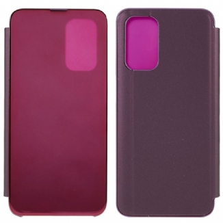 View Cover Oppo A54 5G / A74 5G Miroir et Effet Cuir