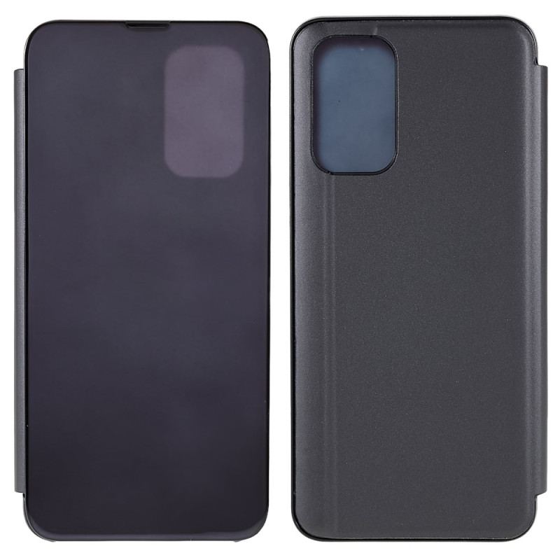 View Cover Oppo A54 5G / A74 5G Miroir et Effet Cuir