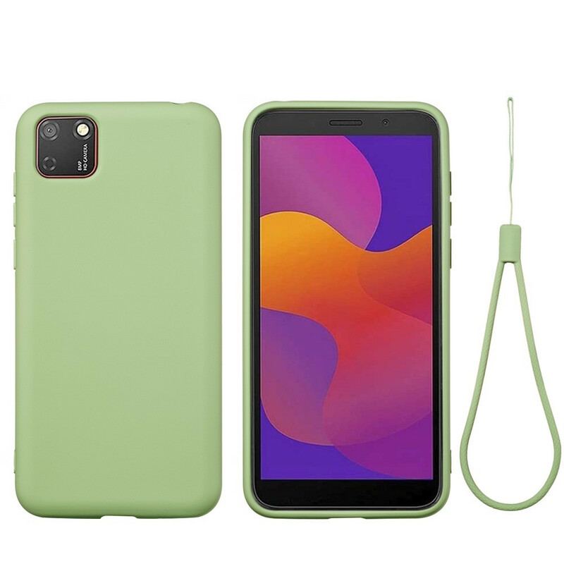 Coque Huawei Y5p Silicone Liquide Avec Lanière