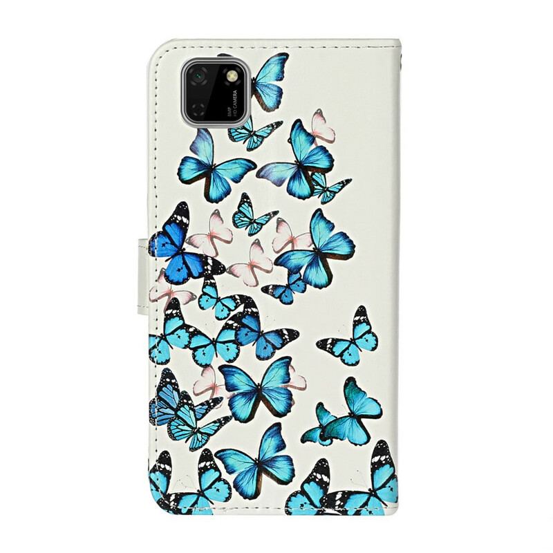 Flip Cover Huawei Y5p Myriade de Papillons