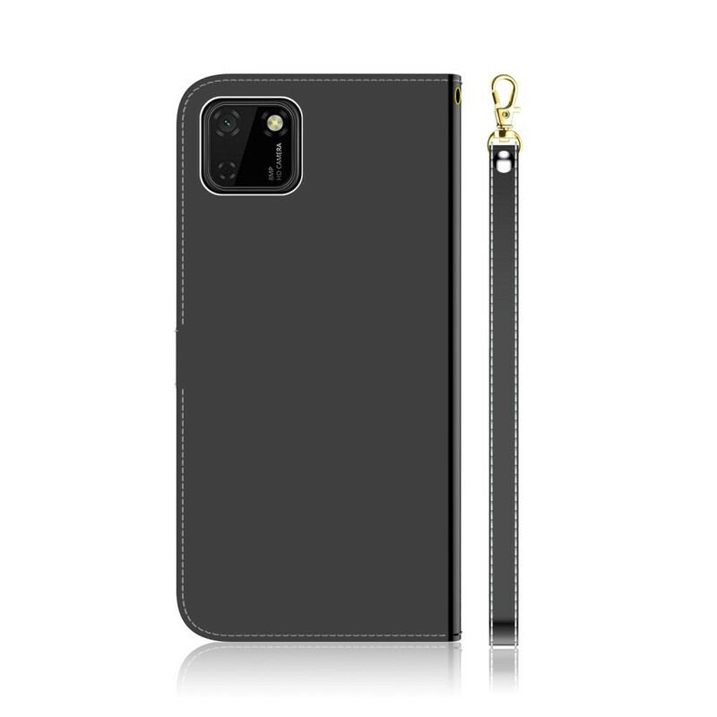 Housse Huawei Y5p Simili Cuir Couverture Miroir