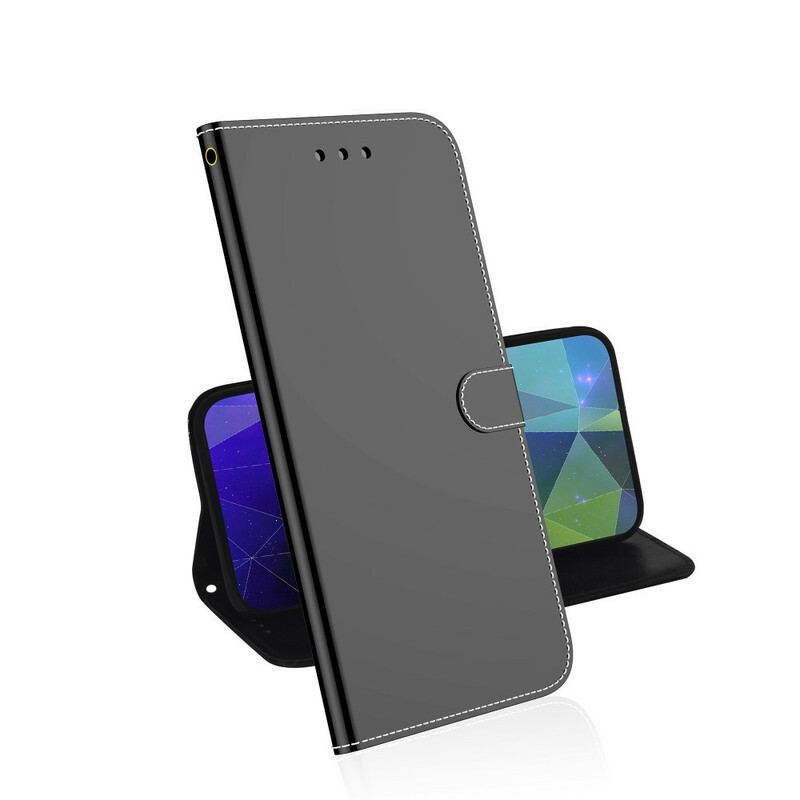 Housse Huawei Y5p Simili Cuir Couverture Miroir