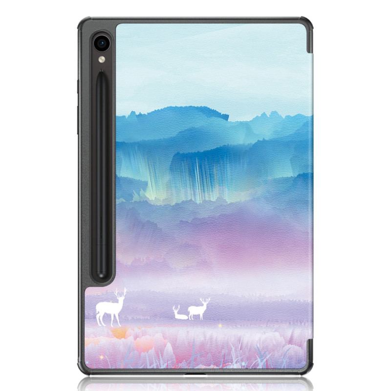 Smart Case Samsung Galaxy Tab S9 FE Cerfs Fantaisie