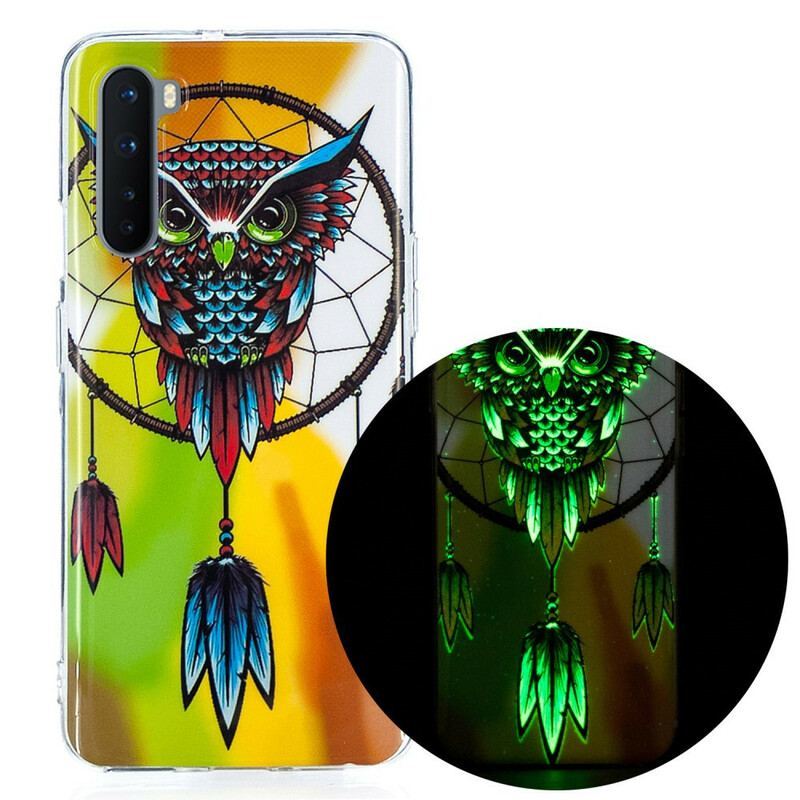 Coque OnePlus Nord Attrape Rêves Hibou Fluorescente