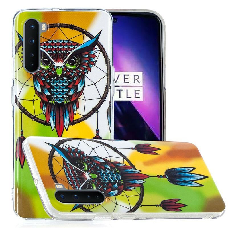 Coque OnePlus Nord Attrape Rêves Hibou Fluorescente