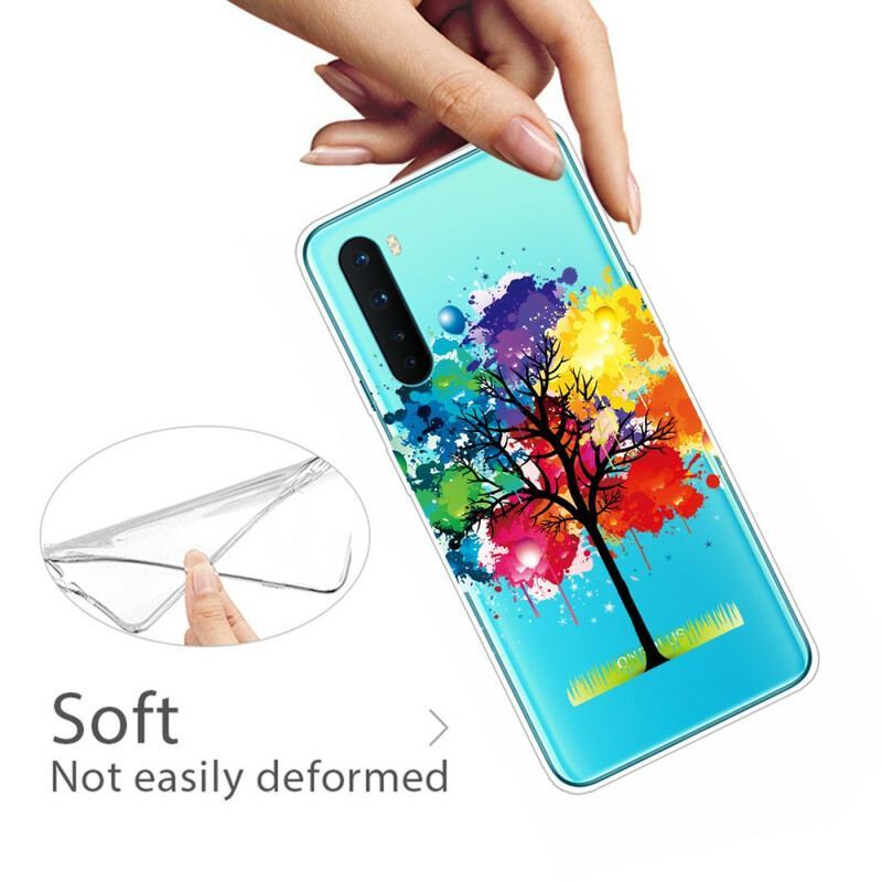 Coque OnePlus Nord Transparente Arbre Aquarelle