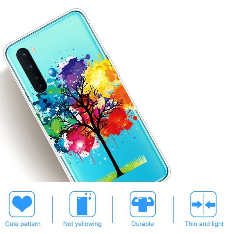 Coque OnePlus Nord Transparente Arbre Aquarelle