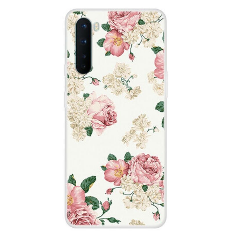 Coque OnePlus Nord Transparente Fleurs Liberty